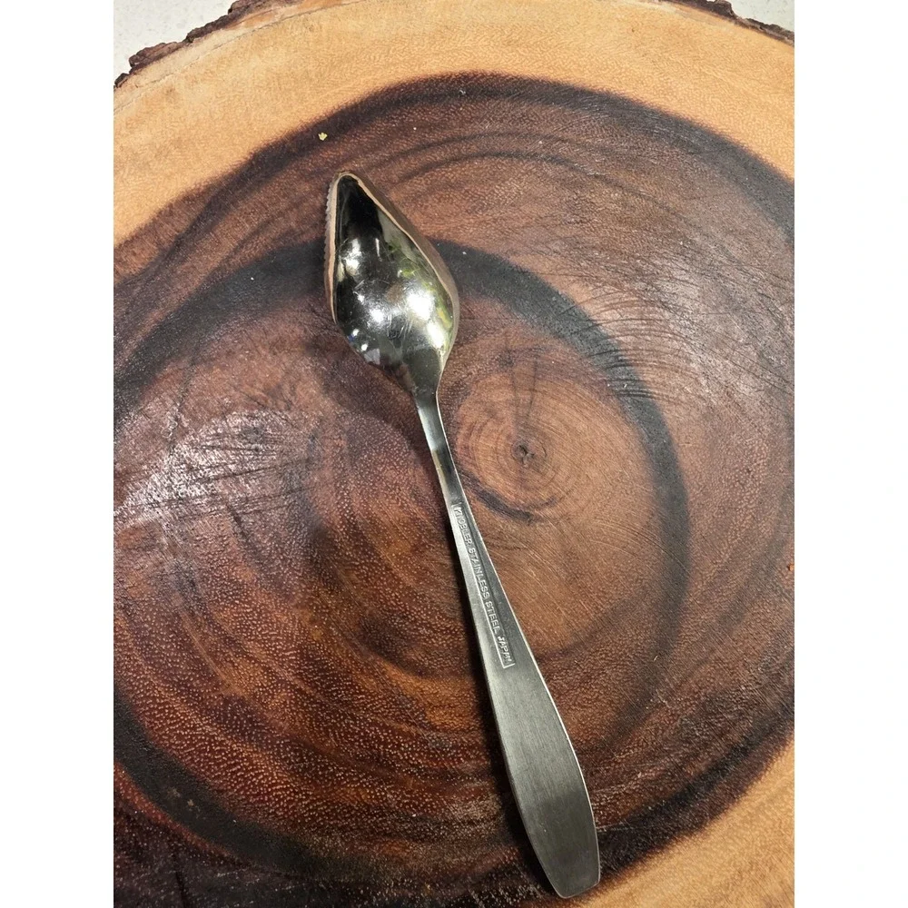 VTG Knobler Stainless Steel Japan Flatware Serrated Citrus Grapefruit Spoon